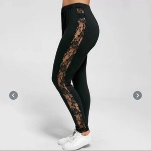 Black Leggings with lace